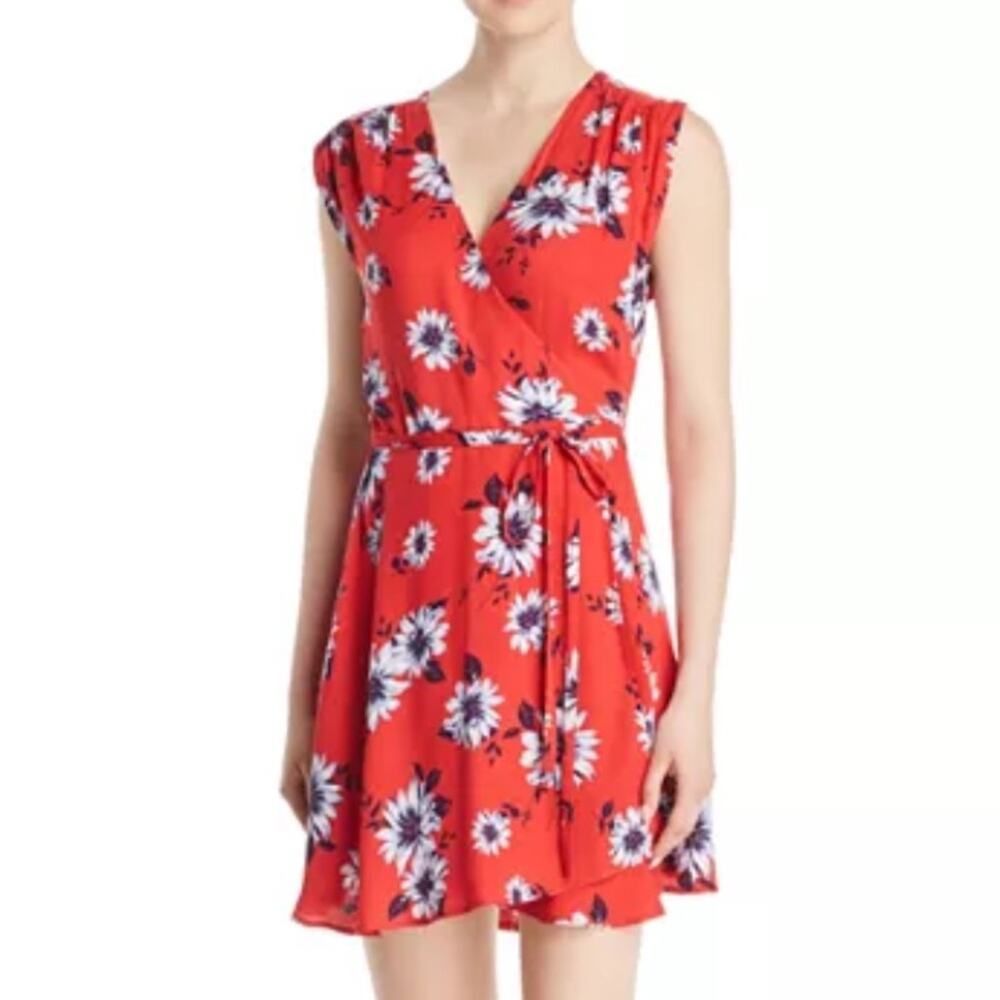 Yumi Kim Soho Mixer Floral Wrap Dress - Finders Keepers Red Size XS